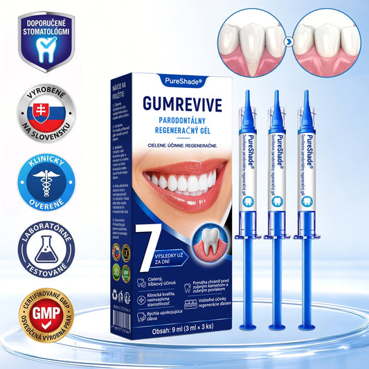 Prelomové klinické riešenie na regeneráciu ústnej dutiny 👨‍⚕️🦷 PureShade® GumRevive regeneračný gél na parodont🎁