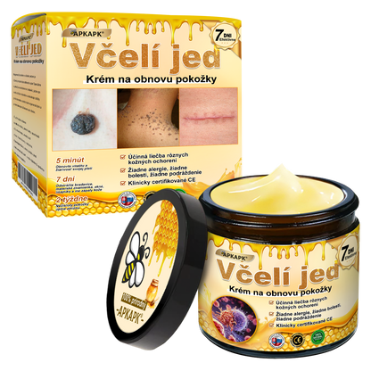 👩‍⚕️Dermatologicky a klinicky testované 🐝 APKAPK® krém s včelím jedom na obnovu pleti 🐝 pomáha pri liečbe kožných problémov, ako sú: vrásky, jazvy, pigmentové škvrny, strie, akné, psoriáza, ekzém, kožné zmeny, podráždenie, zápaly a ďalšie kožné problémy.