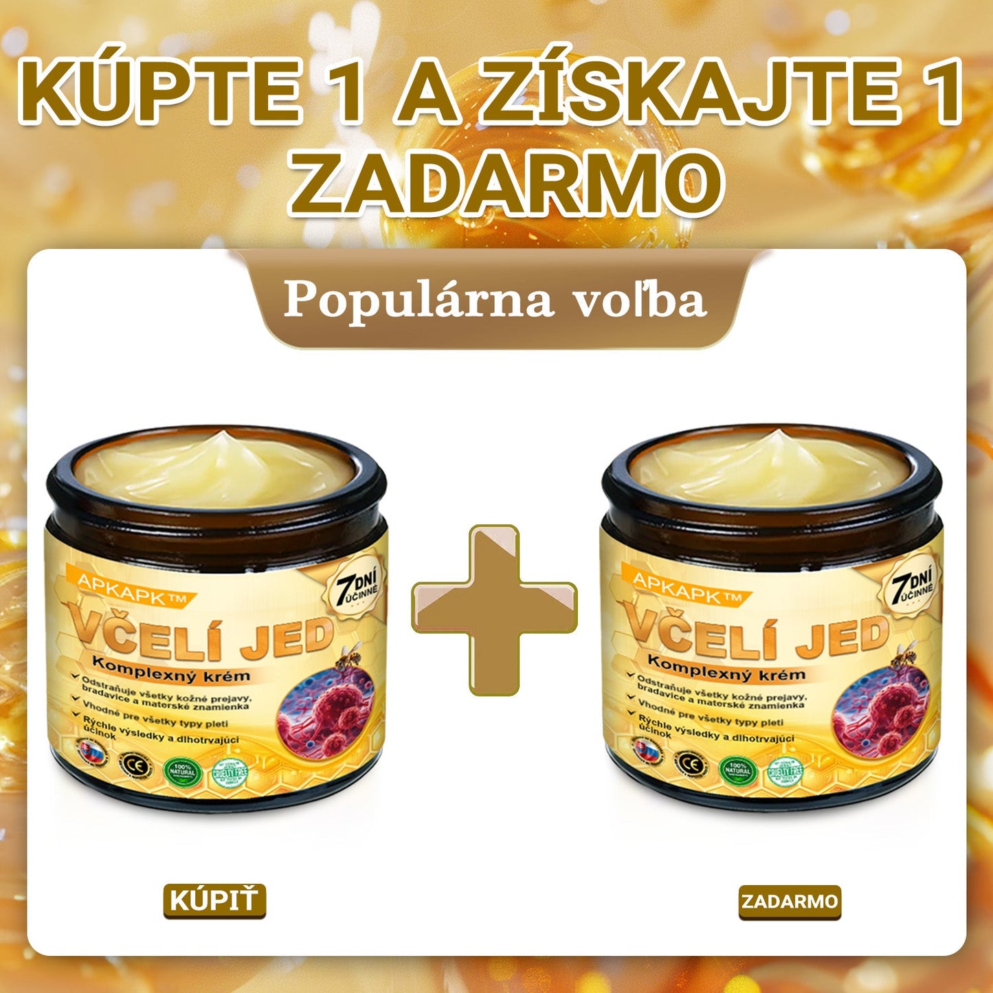 Odporúčané Univerzitnou nemocnicou Bratislava · Vyrobené na Slovensku✨✨ 𝖠𝖯𝖪𝖠𝖯𝖪® regeneračný krém na pokožku s včelím jedom