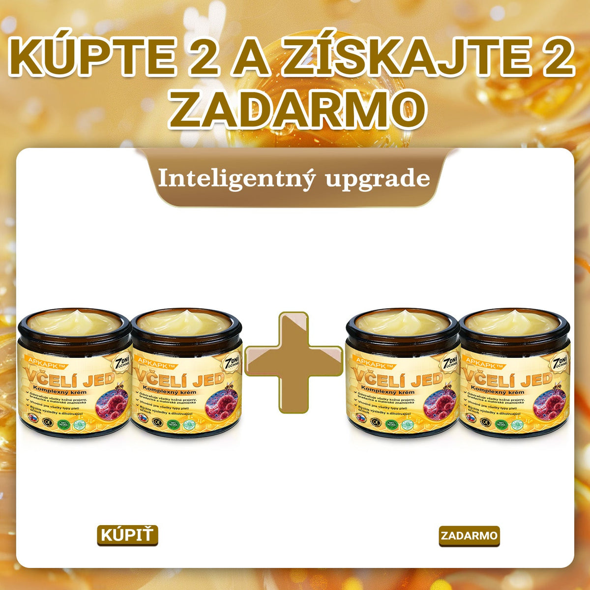 Odporúčané Univerzitnou nemocnicou Bratislava · Vyrobené na Slovensku✨✨ 𝖠𝖯𝖪𝖠𝖯𝖪® regeneračný krém na pokožku s včelím jedom