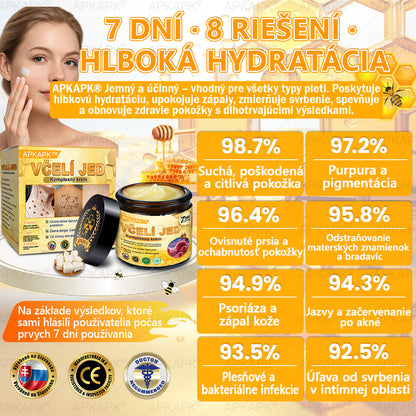Odporúčané Univerzitnou nemocnicou Bratislava · Vyrobené na Slovensku✨✨ 𝖠𝖯𝖪𝖠𝖯𝖪® regeneračný krém na pokožku s včelím jedom