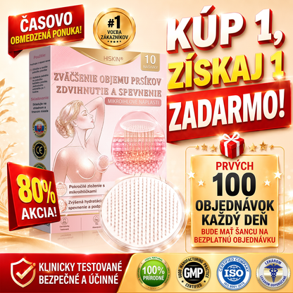 📦HISKIN® Náplasti s mikroihličkami na zväčšenie objemu, spevnenie a lifting poprsia