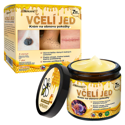 𝖠𝖯𝖪𝖠𝖯𝖪® 🐝🐝 Krém s včelím jedem na obnovu pokožky 🐝 pomáha pri riešení kožných problémov, ako sú: vrásky, jazvy, pigmentové škvrny, strie, akné, psoriáza, ekzém, kožné lézie, podráždenia, zápaly a ďalšie kožné problémy.