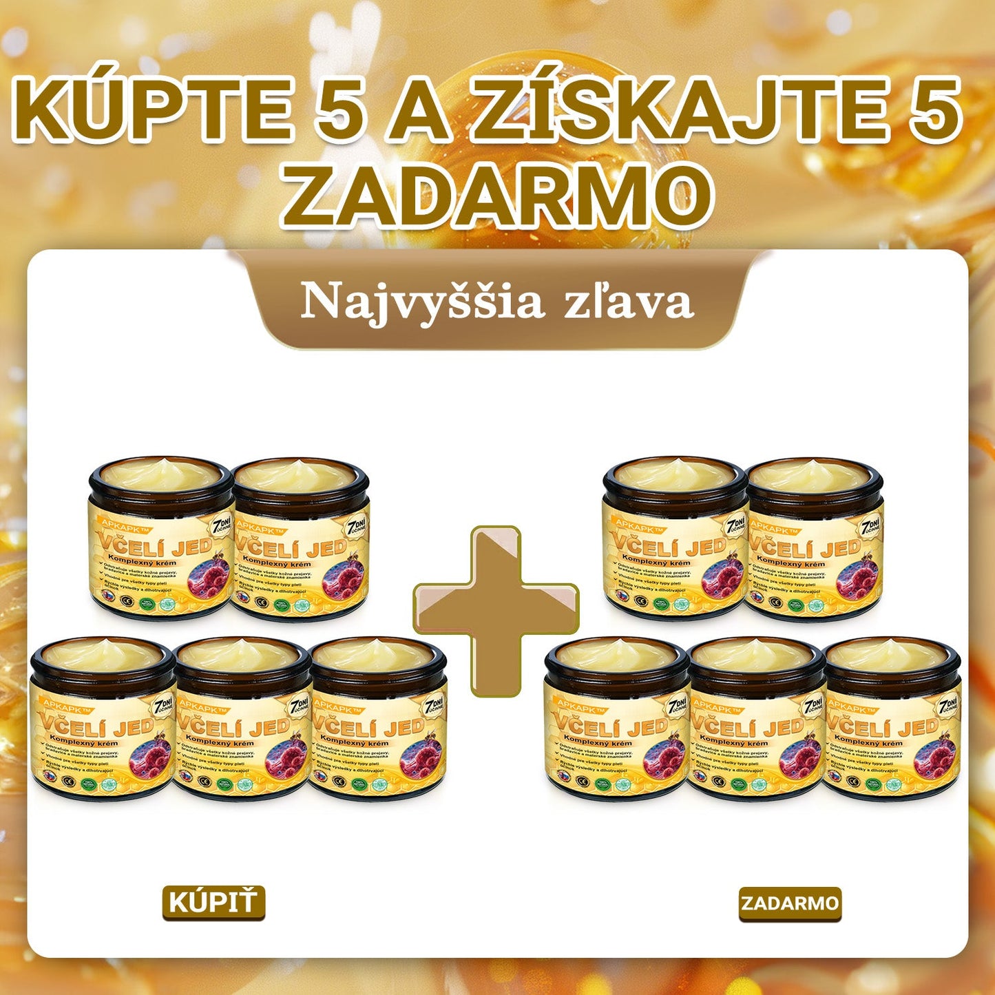 Odporúčané Univerzitnou nemocnicou Bratislava · Vyrobené na Slovensku✨✨ 𝖠𝖯𝖪𝖠𝖯𝖪® regeneračný krém na pokožku s včelím jedom