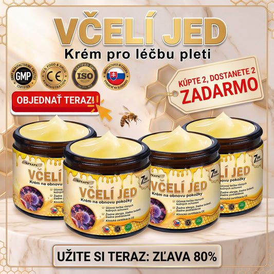 Odporúčané Univerzitnou nemocnicou Bratislava · Vyrobené na Slovensku✨✨ 𝖠𝖯𝖪𝖠𝖯𝖪® regeneračný krém na pokožku s včelím jedom