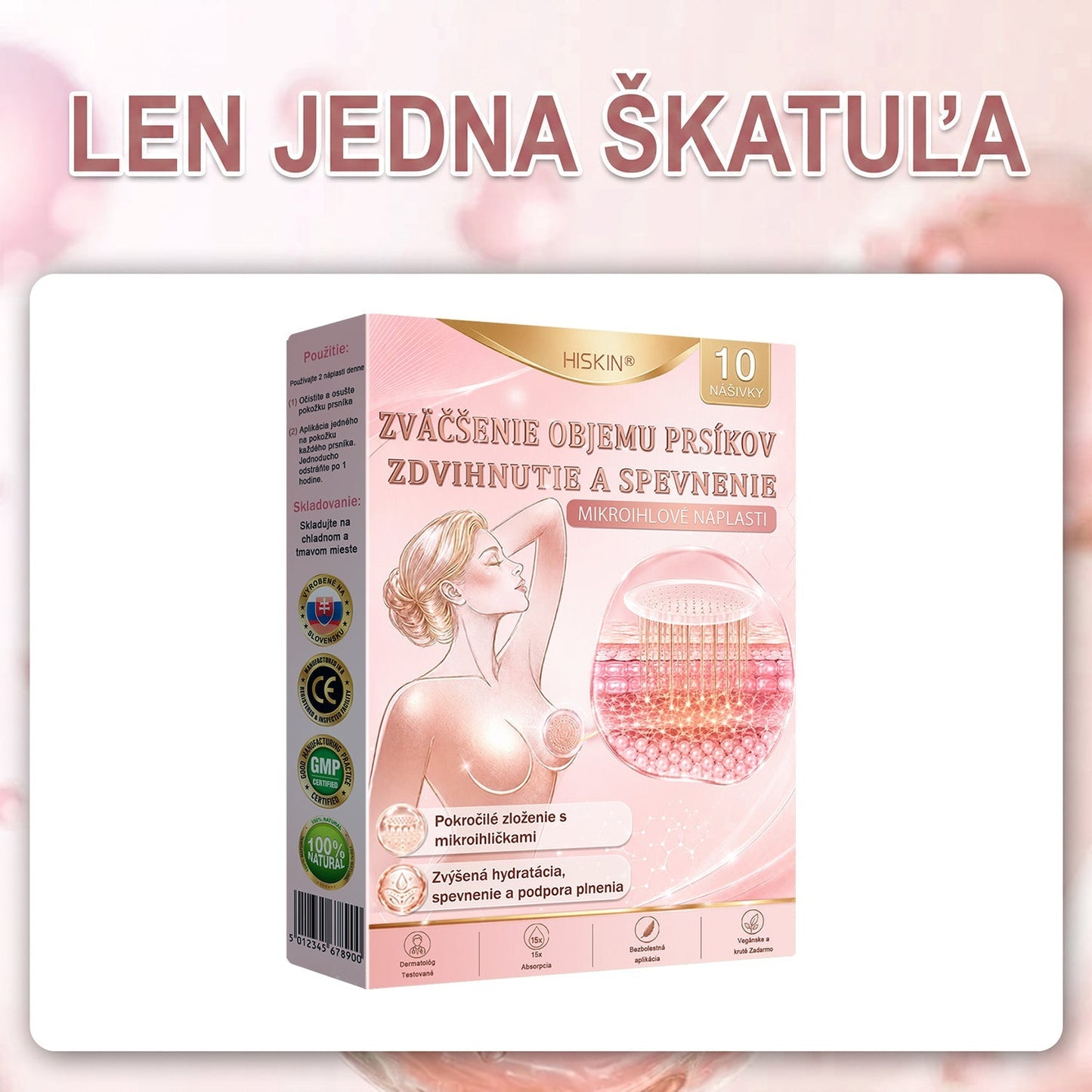📦HISKIN® Náplasti s mikroihličkami na zväčšenie objemu, spevnenie a lifting poprsia
